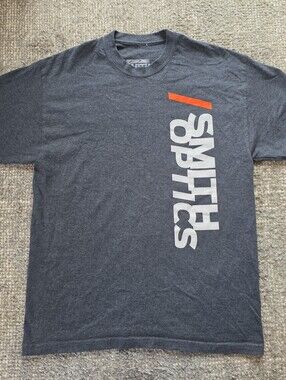 Smith Optics Charcoal Gray Graphic Tee Shirt Cotton Mens Large